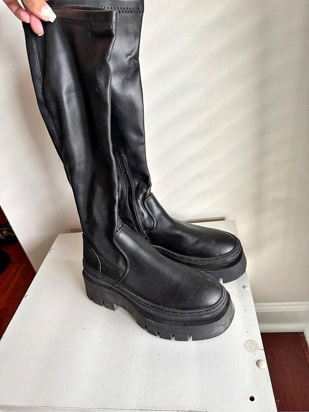ASOS Platform Tall Boot Black Platform Boots